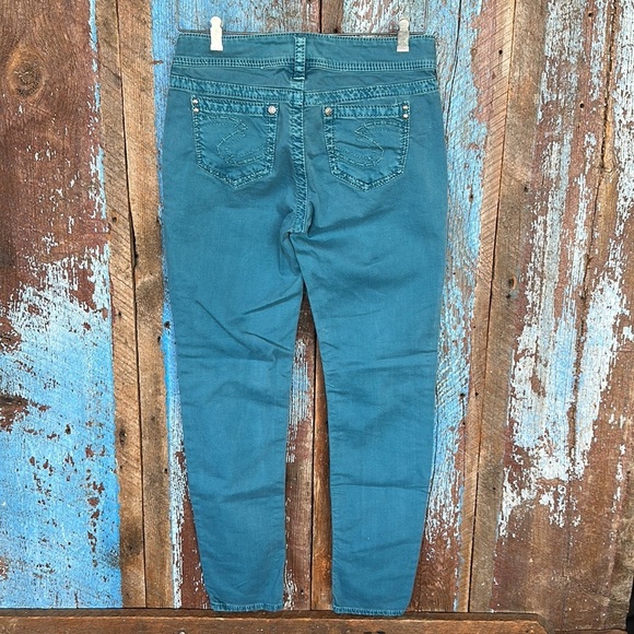 Silver Jeans Women’s Size 29 Teal Suki Skinny Jeans - Picture 4 of 8